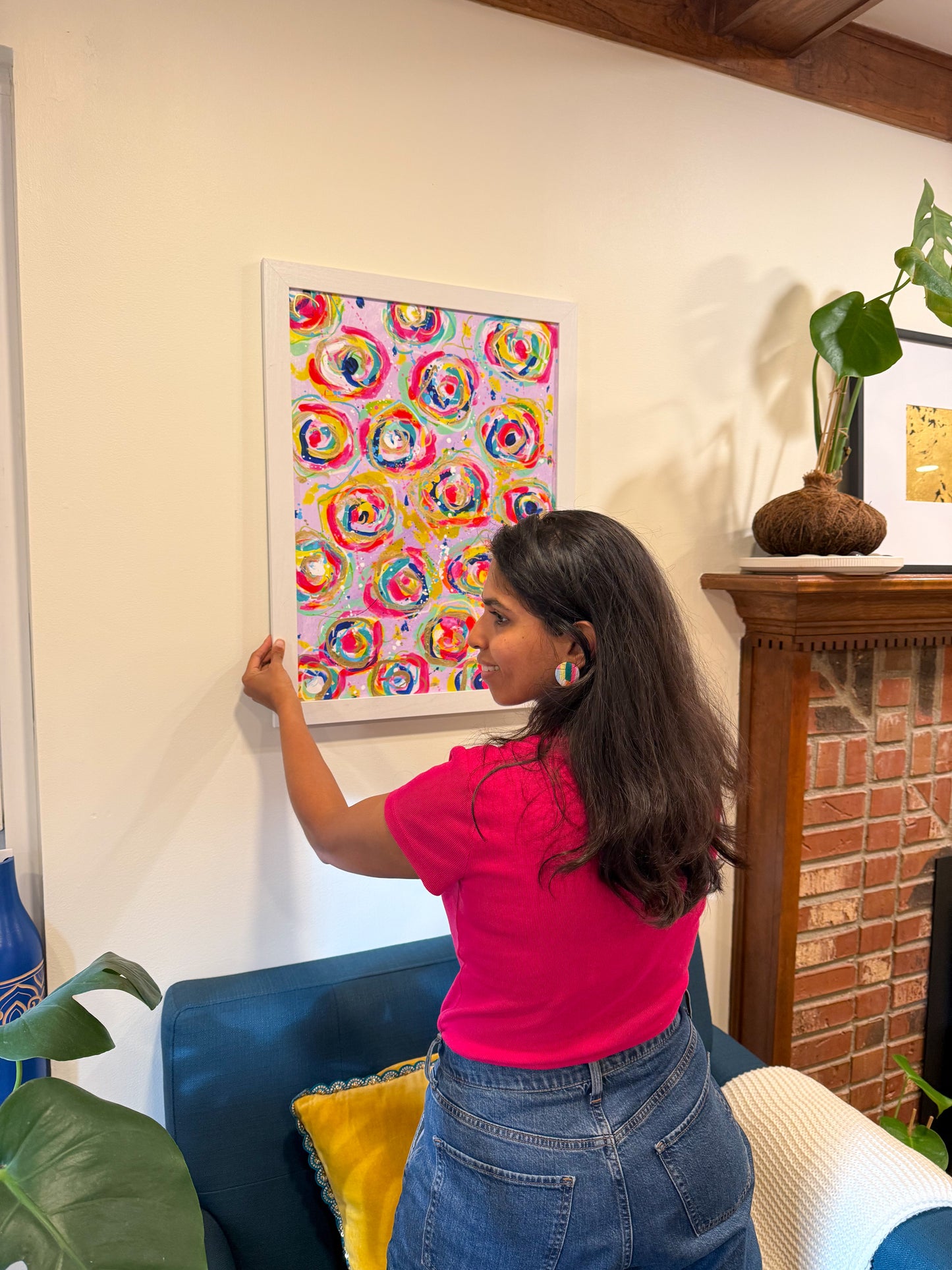 Framed Print - Abstract Purple Lavender Florals