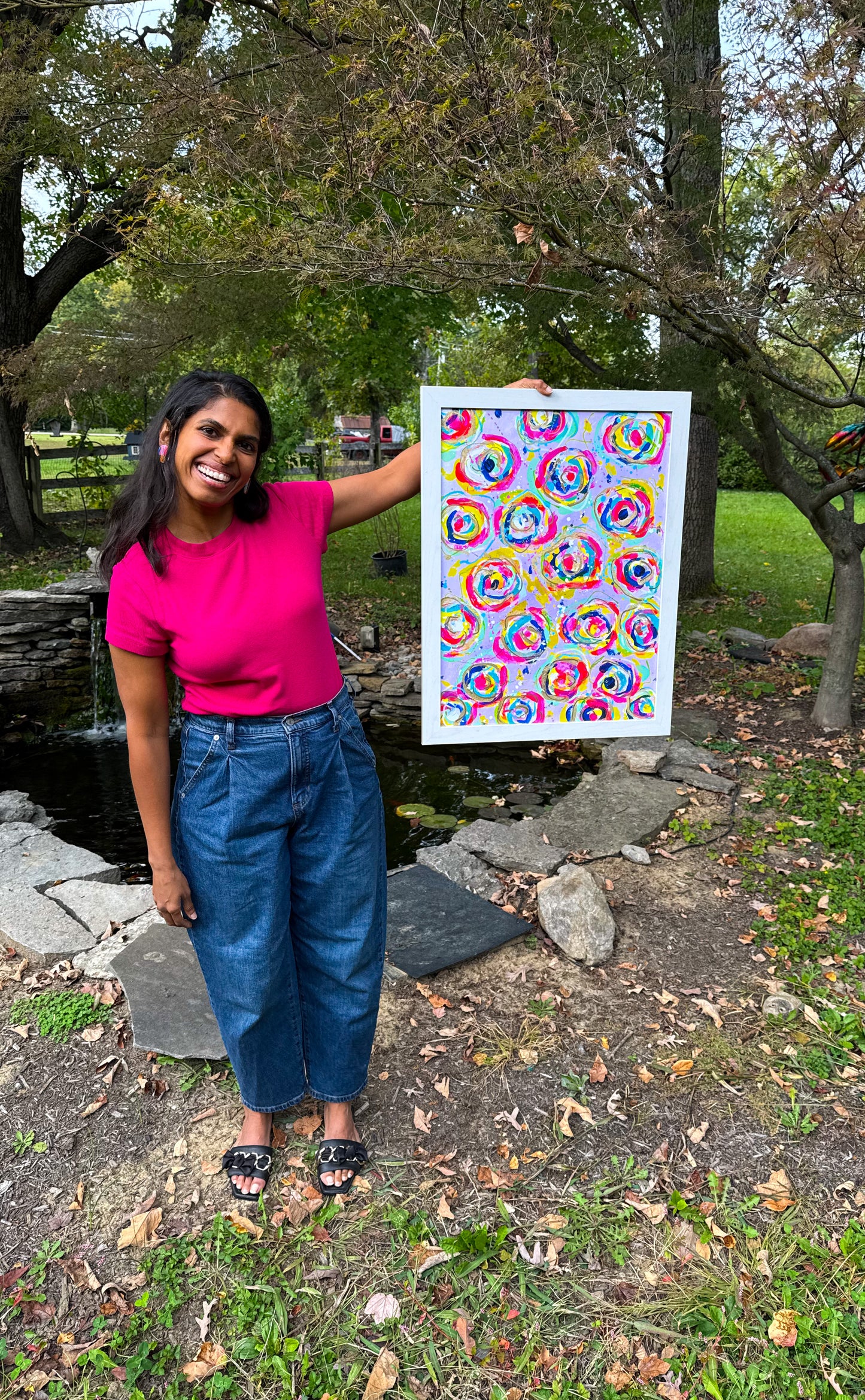 Framed Print - Abstract Purple Lavender Florals