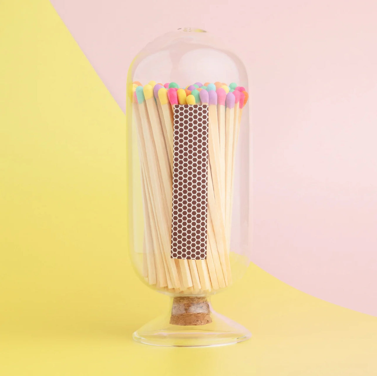 Cloche with Pastel Rainbow Matchsticks